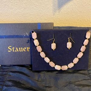 Staur Rose Quartz necklace set